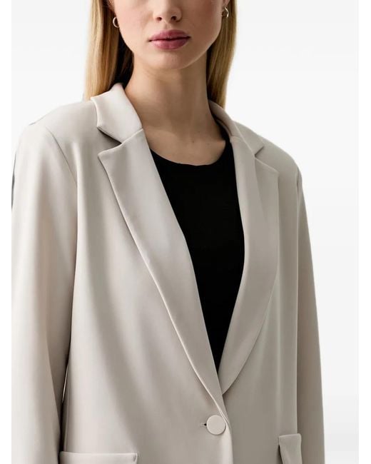 Joseph Ribkoff Gray Single-Breasted Notch-Lapel Blazer