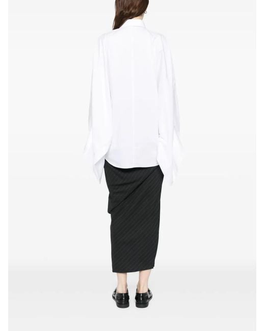 Camicia Con Maniche Squadrate di Moohong in White