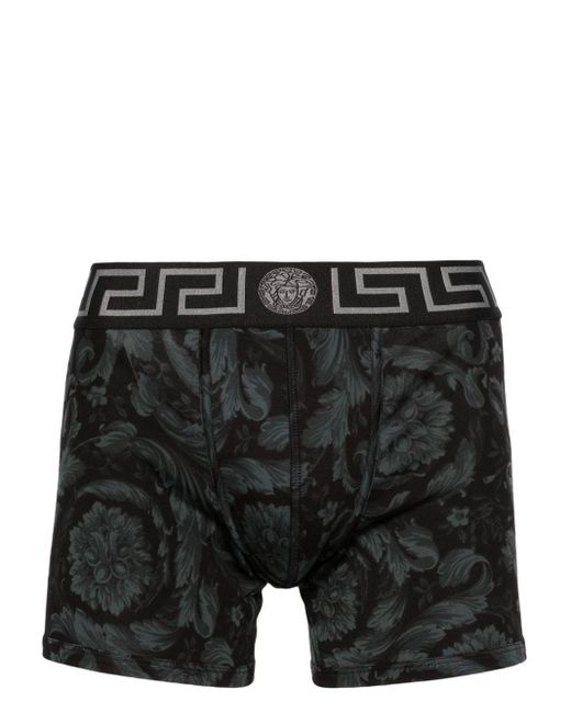 Versace Barocco Boxershorts aus Baumwollstretch in Black für Herren