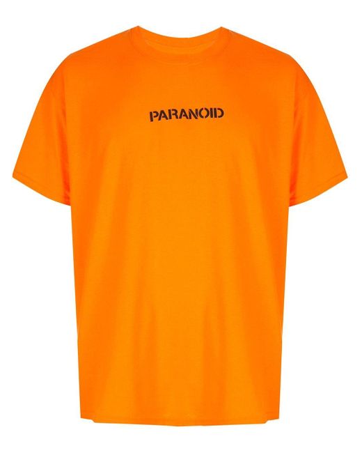 ANTI SOCIAL SOCIAL CLUB T-Shirt mit "Paranoid"-Print in Orange für Herren