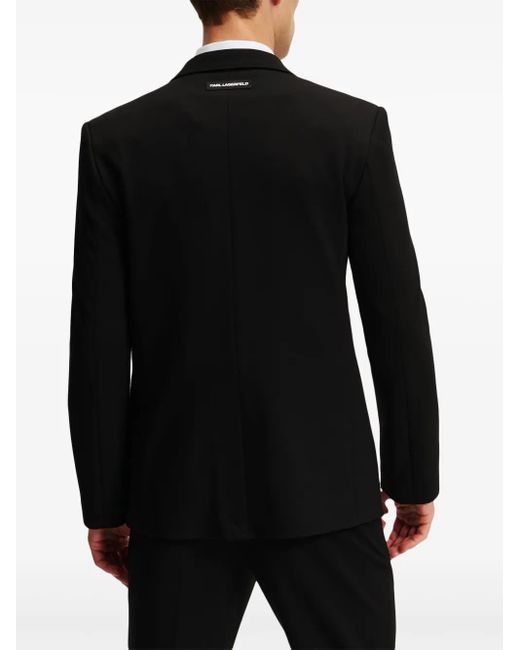 Karl Lagerfeld Black Tailored Punto Blazer for men