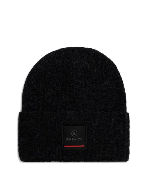 Bogner Fire + Ice Black Beanie Mit Logo-Patch