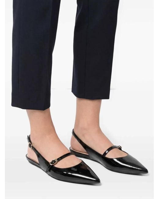 Stuart Weitzman Black Emilia Flat Pumps