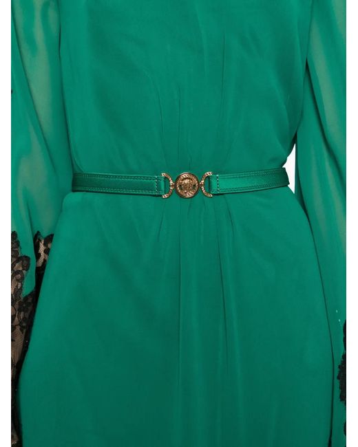 Versace Georgette Maxi-Jurk in het Green