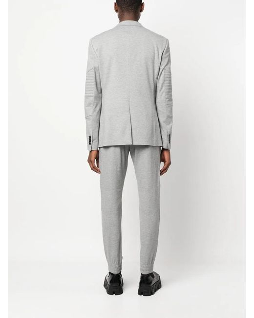 Philipp Plein Gray Single-Breasted Tailored Suit for men