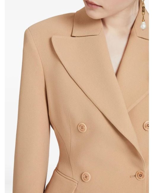 Ermanno Scervino Natural Double-Breasted Jacket