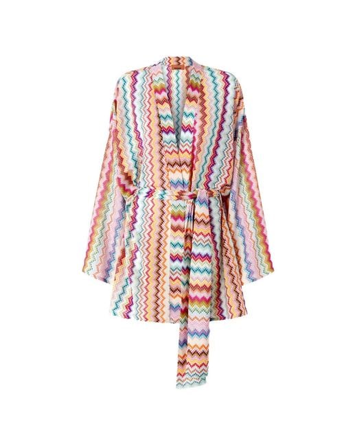 Chaqueta Con Cinturón Missoni de color White