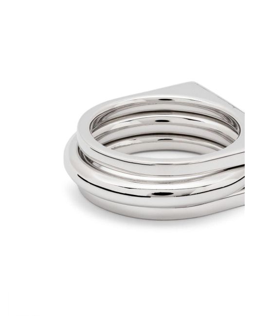 Set di 2 anelli con spinello di Tom Wood in White