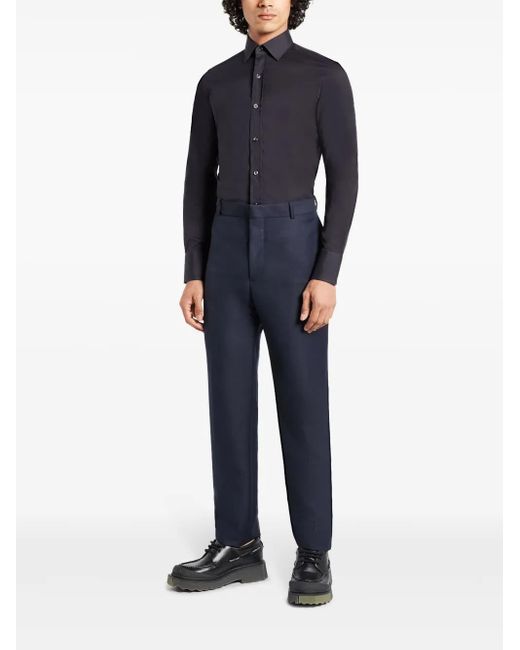 Tom Ford Blue Long-Sleeves Cotton Shirt for men