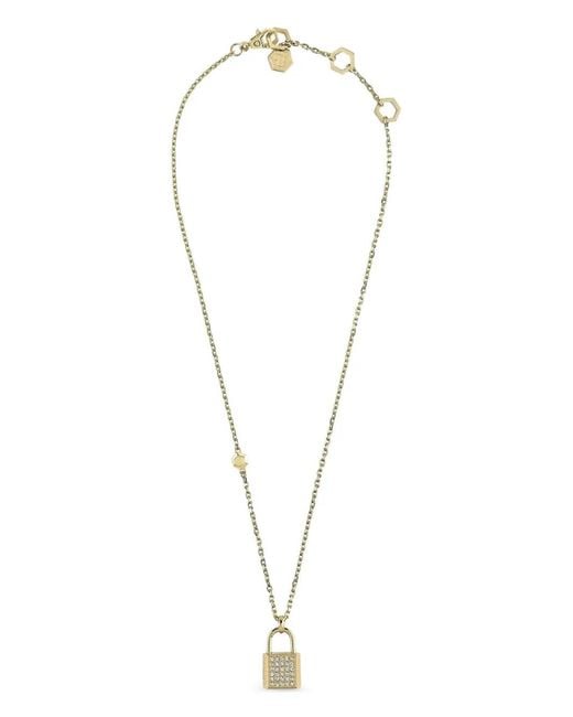 Philipp Plein White Valentine Chain Necklace