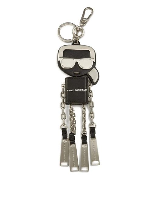 Karl Lagerfeld White K/Ikon Keychain for men