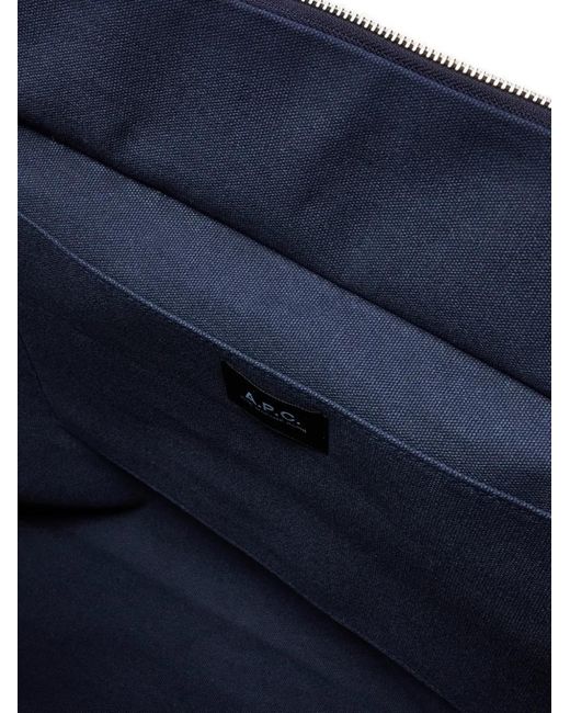 A.P.C. Blue A. P.C. Ofnim Mini Handbag With Zip Closure, Double Handles & Removable Pouch