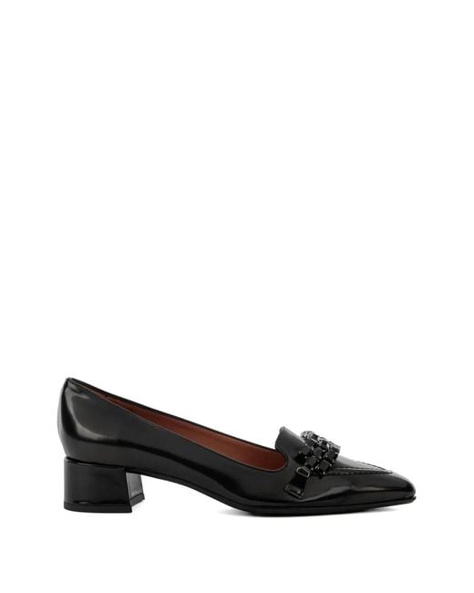Status Black Poented Leather Pumps
