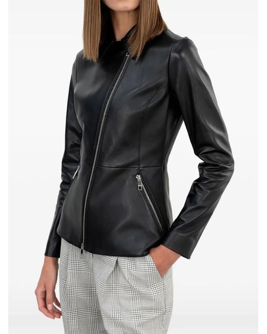 Boss Black Zip Leather Jacket