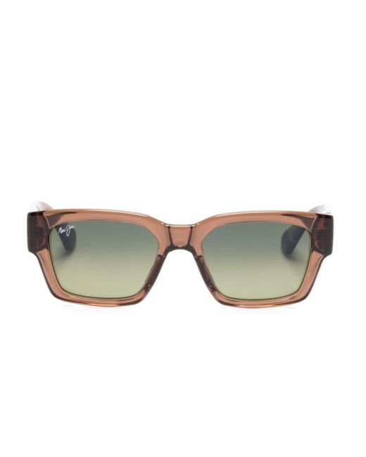Maui Jim Gray Kenui Square-frame Sunglasses for men
