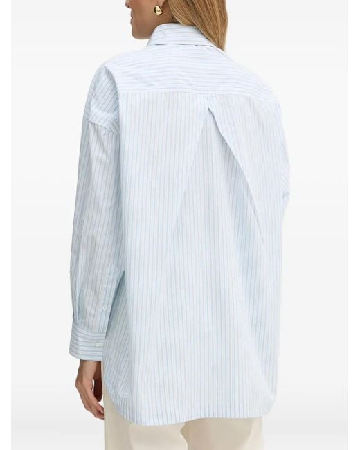 Boss Blue Striped Pocket Shirt