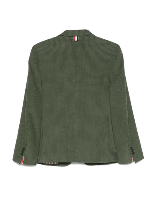 Thom Browne Green Corduroy Blazer for men