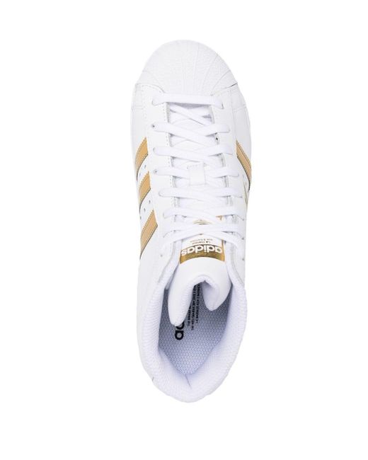 adidas Superstar Sneakers Met Sleehak in het Wit | Lyst NL