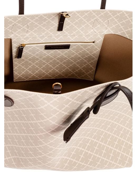 By Malene Birger Natural Abi Monogram-Print Tote Bag