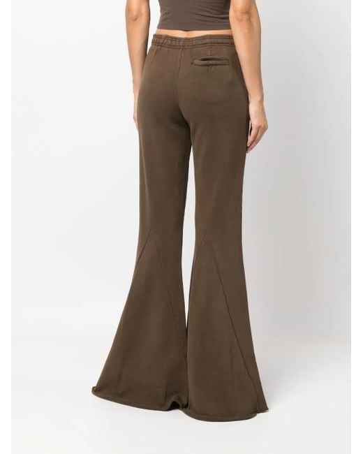 Entire studios Brown Washed-Effect Flared Trousers