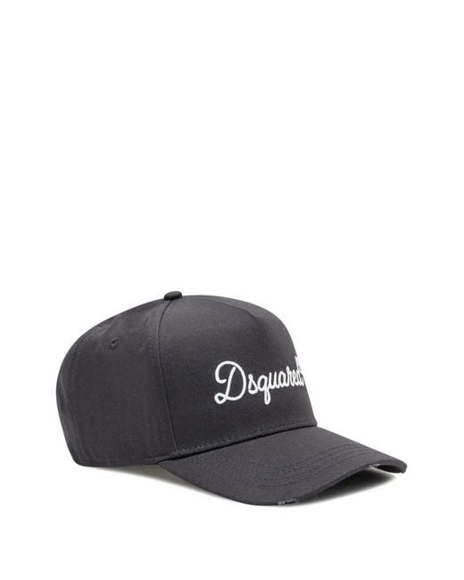 DSquared² Gray Logo-Embroidered Baseball Cap