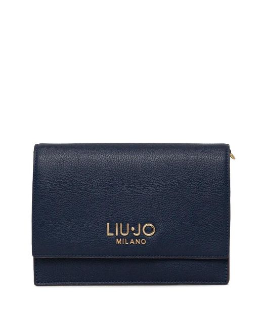 Liu Jo Blue Textured-Leather Cross Body Bag