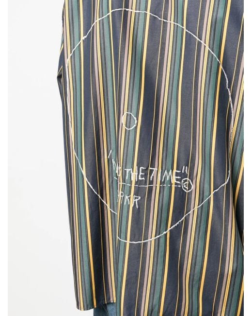 Etudes Studio Green Multicolour Striped Shirt for men