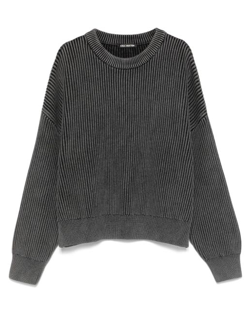 Cole Buxton Gray Acid-Wash Sweater for men