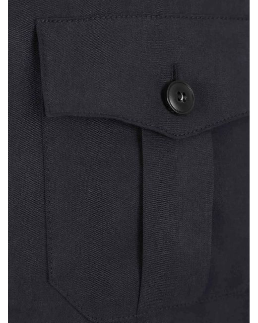 Canali Blue Pocket Button Jacket for men