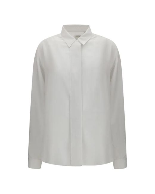 Calvin Klein Gray Amari Concealed-Placket Shirt