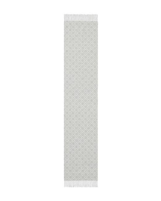 Tory Burch White T Monogram Scarf