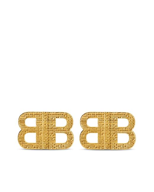 Balenciaga Metallic Bb 2.0 Textured Xs Earrings