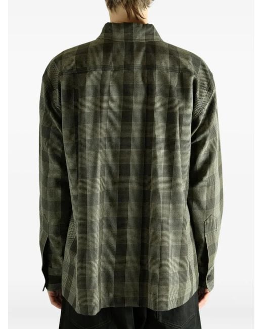 Margaret Howell Green Checked Overshirt for men