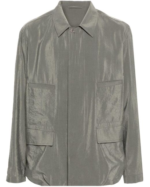 Giacca-camicia con tasche di Lemaire in Gray da Uomo