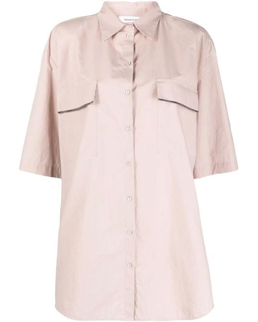 Fabiana Filippi Pink Flap-Pocket Detail Shirt