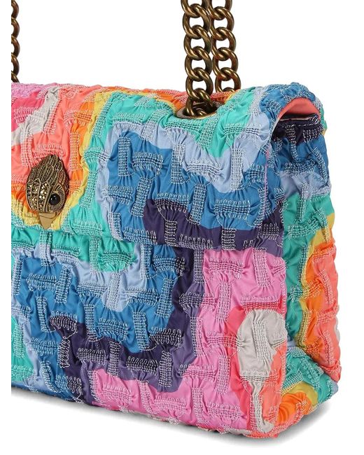 Kurt Geiger Pink Kensington Smocked Shoulder Bag