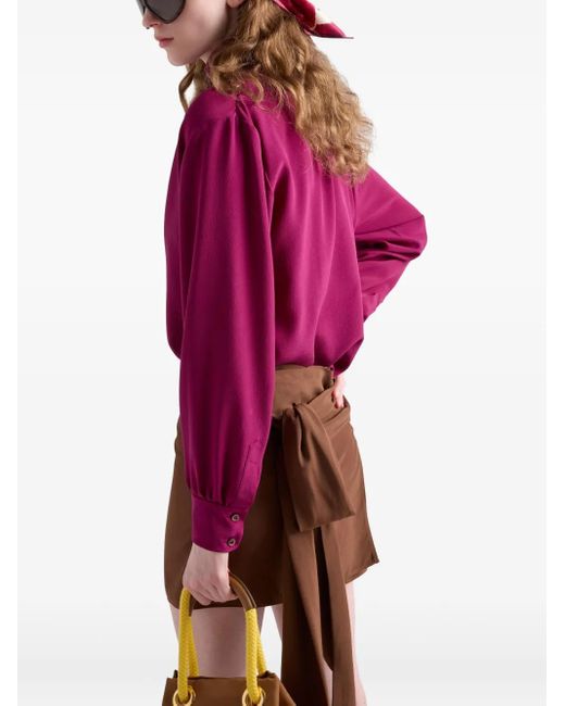 Prada Brown Silk Mini Skirt