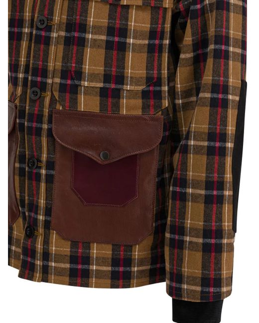 Chaqueta A Cuadros Junya Watanabe de hombre de color Brown
