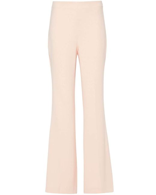 Twin Set Natural Logo-plaque Cady Flared Trousers