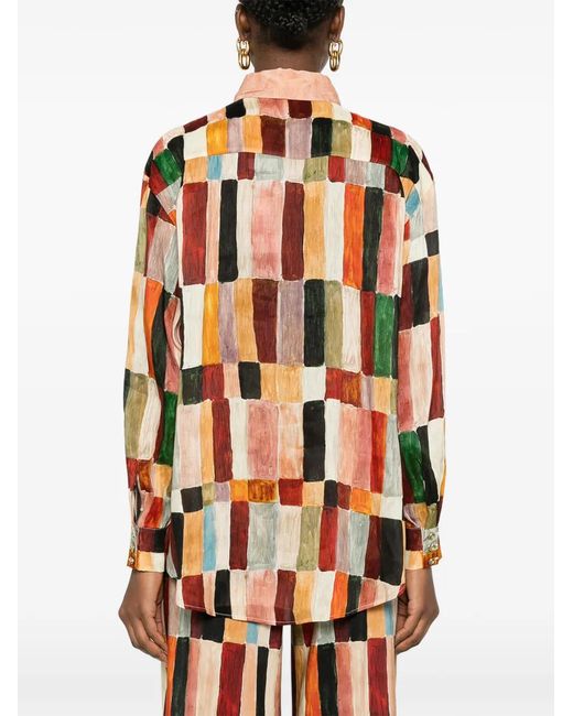 ALÉMAIS White X Laurence Leenaert Marjorelle Patchwork Shirt