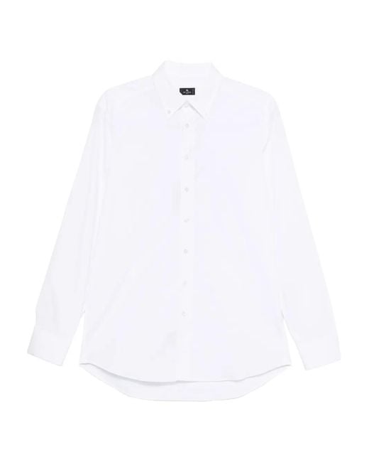 Etro Button-Down Shirt With Tailored Fit in White für Herren