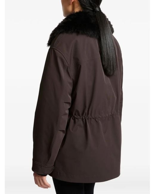Yves Salomon Gray Shearling-Collar Parka