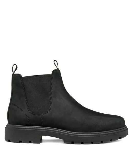 Geox Black Elastic-Panelled Boots for men
