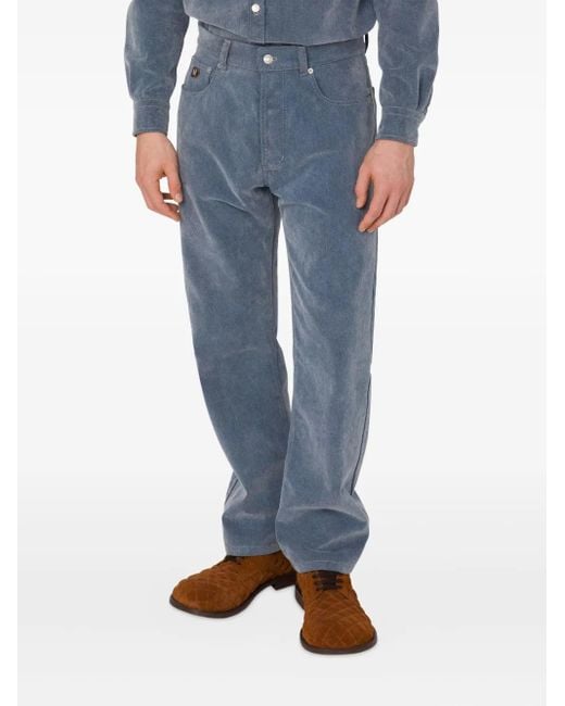 Moschino Blue Logo-Patch Jeans for men