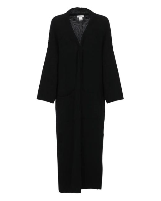 Avant Toi Black Long-Sleeve Open-Front Cardigan