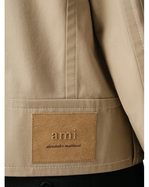 AMI Natural Cotton Buttoned Jacket
