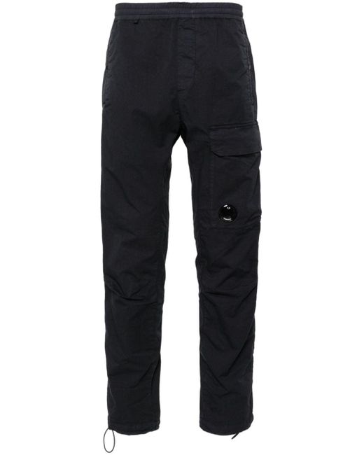 C P Company Blue Lens-detailed Tapered-leg Trousers for men