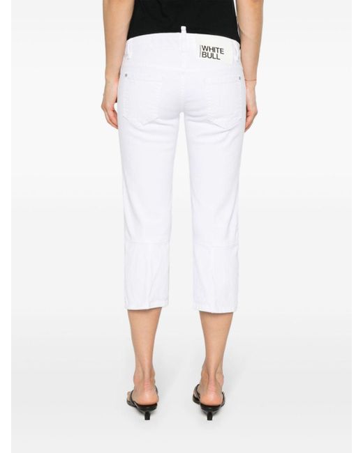 DSquared² Capri Cropped Jeans in het White
