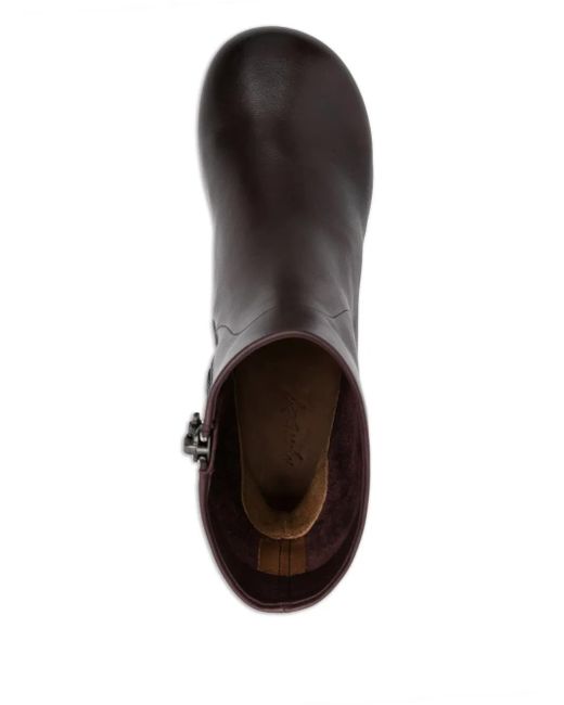 Marsèll Brown Kitten-Heel Leather Ankle Boots