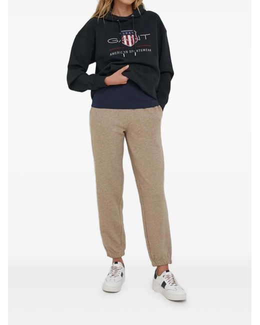 Felpa Con Cappuccio E Logo di Gant in Blue